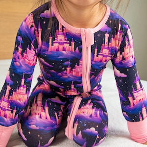 Midnight Magic Princess Bamboo Baby Pajamas Toddler Bamboo Magic Castle Bamboo