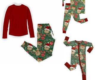 Christmas Bears Matching Family Bamboo Pajamas – Soft, Cozy, Holiday Pajamas for Baby, Kids & Adults Perfect Christmas