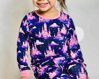 Midnight Magic Bamboo Girls Toddler Pajama Girls Princess Pajama Bamboo Toddler Bamboo