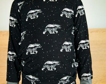 Black Bear Bamboo 2 Piece Set Soft Organic Bamboo Toddler Pajamas – Eco-friendly, Breathable Sleepwear Bears Animals Woodland