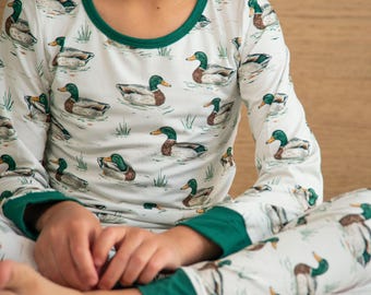 Duck Duck Goose Boys Bamboo Pajamas, Toddler Bamboo, Pajamas Bamboo Kids, Pajamas, Bamboo Pajamas Fishing outdoors