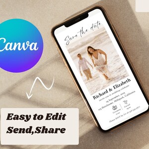 Minimalistic save the date, Boho save the date, aesthetic save the date,boho digital download save the date, electronic save the date