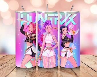 Huntrix 20oz Tumbler | K-Pop Inspired Fantasy Girl Cup | Stainless Steel Skinny Tumbler | Gift for Fans