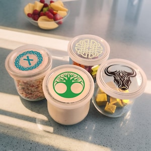 Celtic Qui & Jar-Deckel – 3er-Set – ideal für die Aufbewahrung von Lebensmitteln, Lunchpaketen, portionierten Snacks, Gewürzen, Kräutern, Streuseln