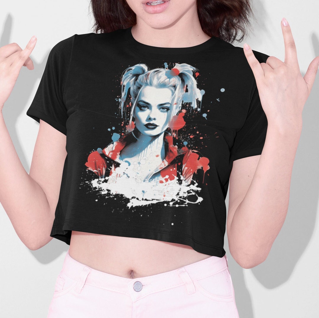 Margot Robbie Harley Quinn Crop Tee Margot Robbie Margot Etsy