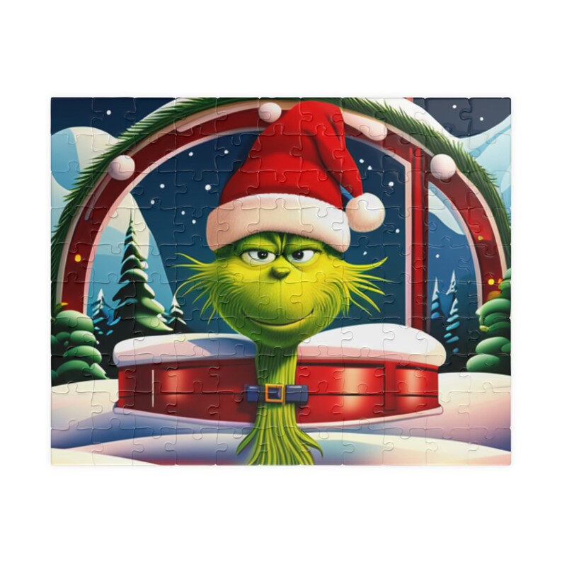 Christmas Grinch Puzzle 110 Piece Etsy Christmas grinch puzzle 110 piece etsy