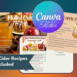 Grundbesitz Rezept Postkarte, Apfelwein Rezepte, Grundbesitz Marketing, Realtor Farming, Mailer Vorlage | SOFORTIGER CANVA-DOWNLOAD