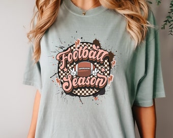 Football Season Comfort Colors T-Shirt | Retro Tee | Game Day Shirt | Football Season Tee | For Game Day Tee | Women Football Shirt | Retro