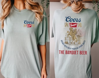 Coors Banquet Relaxed Fit Cotton T-shirt | Comfort Colors Coors Banquet | Coors Shirt | Beer Shirt | Coors Banquet Beer T-shirt | Beer Tee