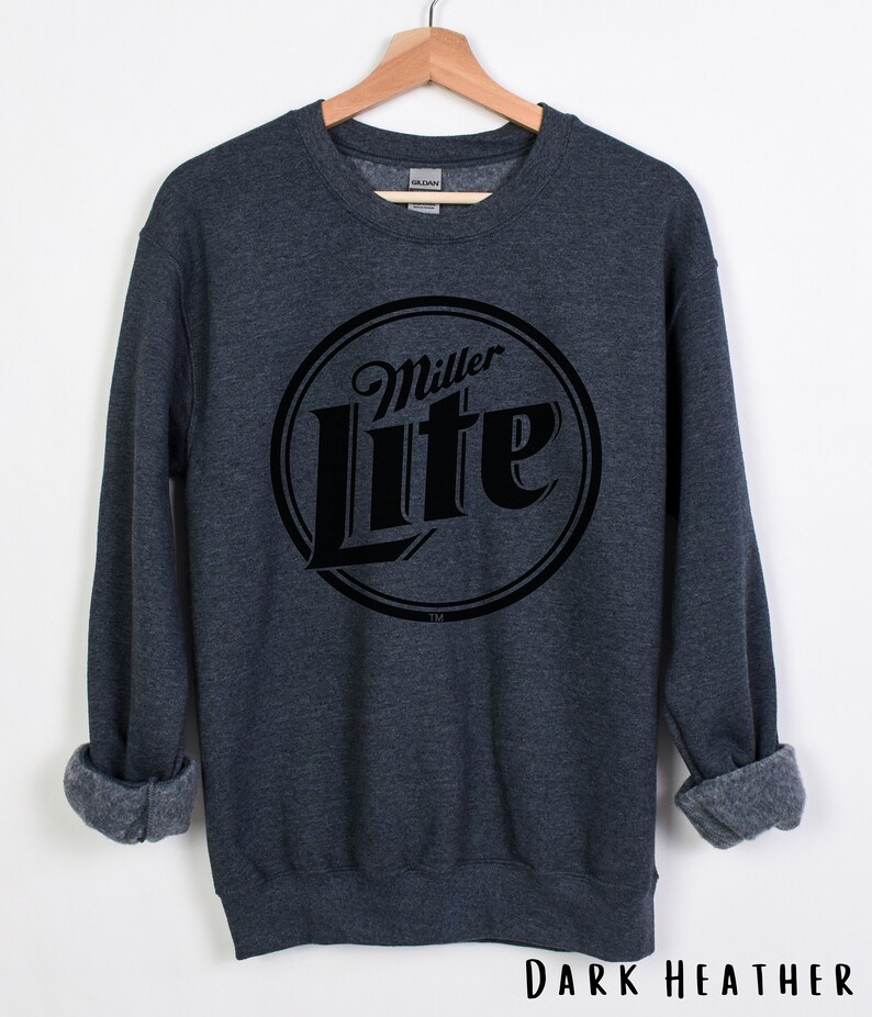 Miller Lite Crewneck Sweater Beer Sweatshirt Drinking Beer Crewneck