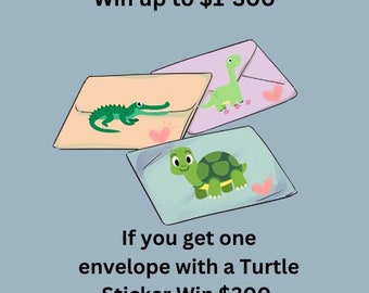 Mystery turtle envelopes