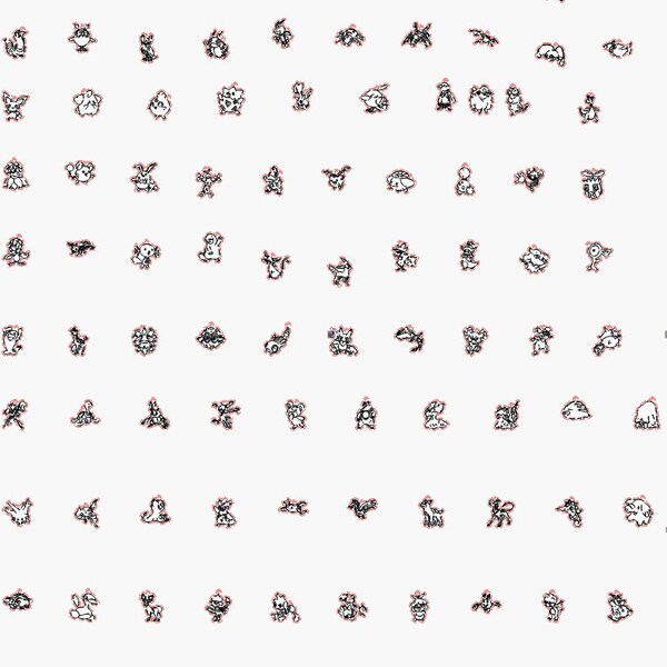 Pokemon Keychains - Generation 2 (100 total) - SVG - Laser Engraving
