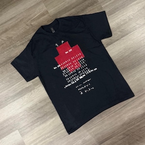 Minimalist Graphic T Shirt, Abstract Red Print Tee, Modern Art Shirt, Unisex Streetwear Tee, Conceptual Design Shirt image 6