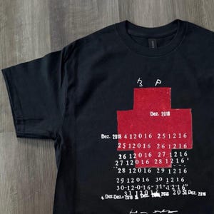 Minimalist Graphic T Shirt, Abstract Red Print Tee, Modern Art Shirt, Unisex Streetwear Tee, Conceptual Design Shirt image 3