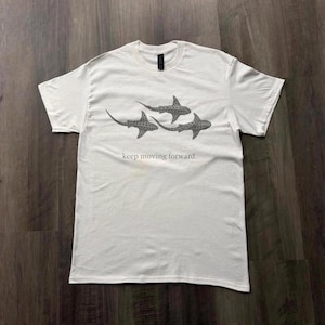 Shark Shirt, Whale Shark Tee, Keep Moving Forward Shirt, Minimalist Ocean Shirt, Motivational Graphic Tee, Aesthetic Unisex Tee, Beach Gift,