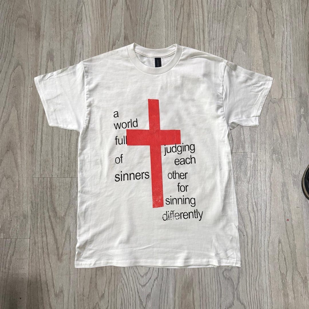 Sinners Graphic Tee, Christian T-shirt, A World Full of Sinners