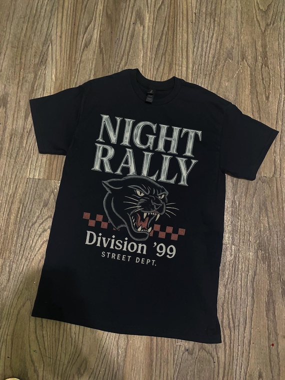 Vintage Panther Graphic Tee - 90s Style 'night Rally' Shirt