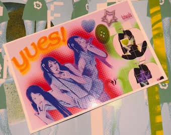 YVES graphic design postcard / kpop, loona, stationary, room decor, retro, aesthetic