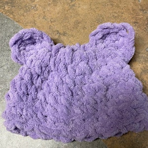 Crocheted Teddy Newborn Hat