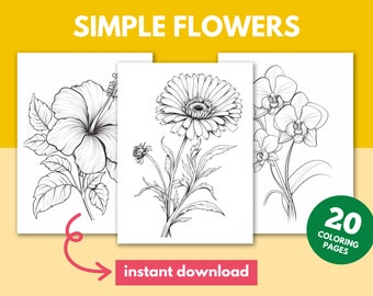 COLORING BOOK FLOWER coloring page For Adults coloring book flower easy coloring sheets for Relaxation coloring book garden flower pdf