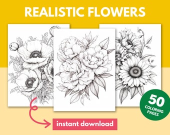 COLORING BOOK FLOWER coloring pages for adults coloring book adults flower colouring sheets pdf flower coloring book garden floral printable
