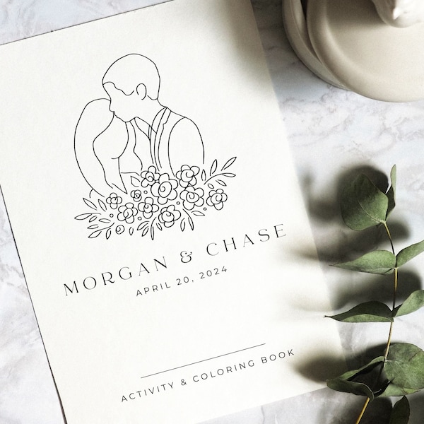 Personalized Wedding Coloring Books Printable - Etsy UK