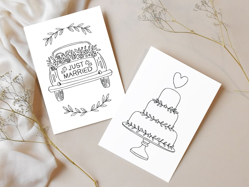 Wedding Coloring Book Wedding Coloring Page for Kids Wedding - Etsy