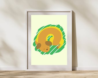 Arredamento da parete Beagle Bagel, poster da parete per cani divertenti, poster Beagle Bagel, poster animale minimalista, regalo per gli amanti del Beagle, download digitale
