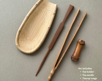 Bamboo Tea Holder and Serving Set