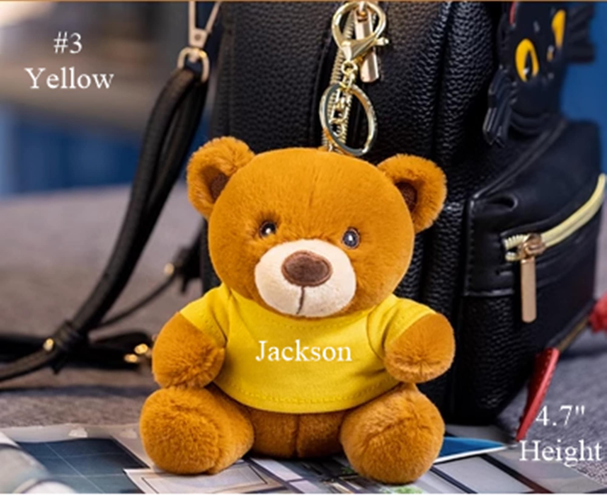 Custom Plush Teddy Bear Keychain Baby Shower Party Favors Etsy
