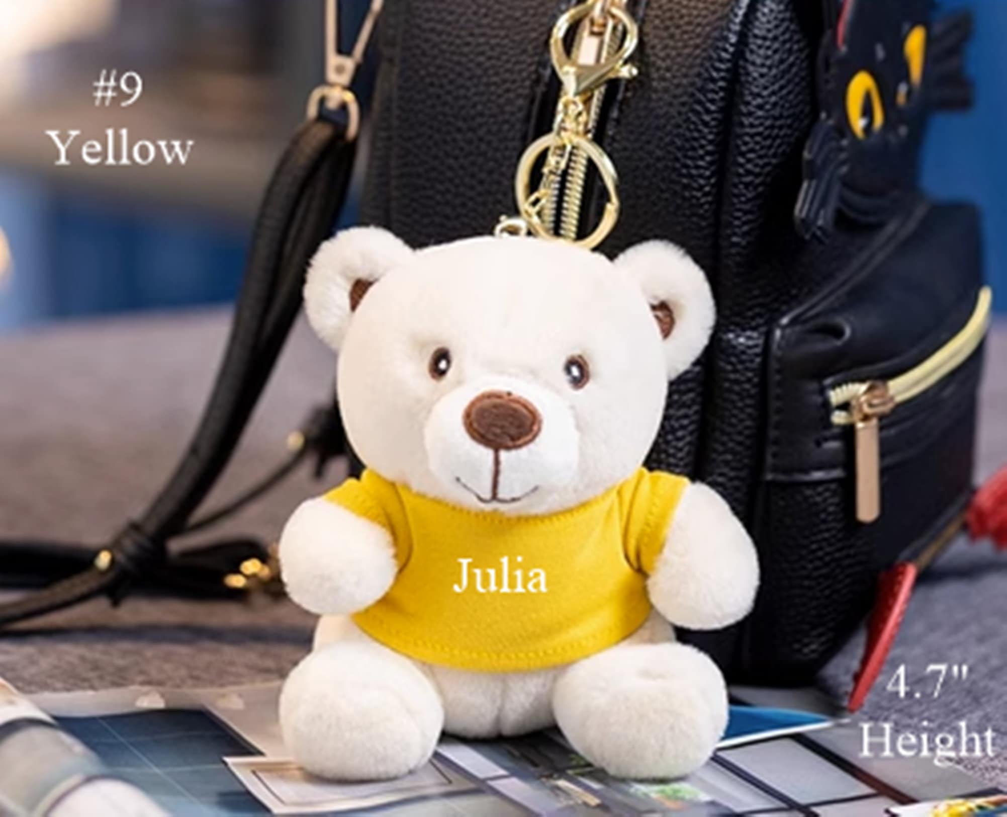 Custom Plush Teddy Bear Keychain Baby Shower Party Favors Etsy