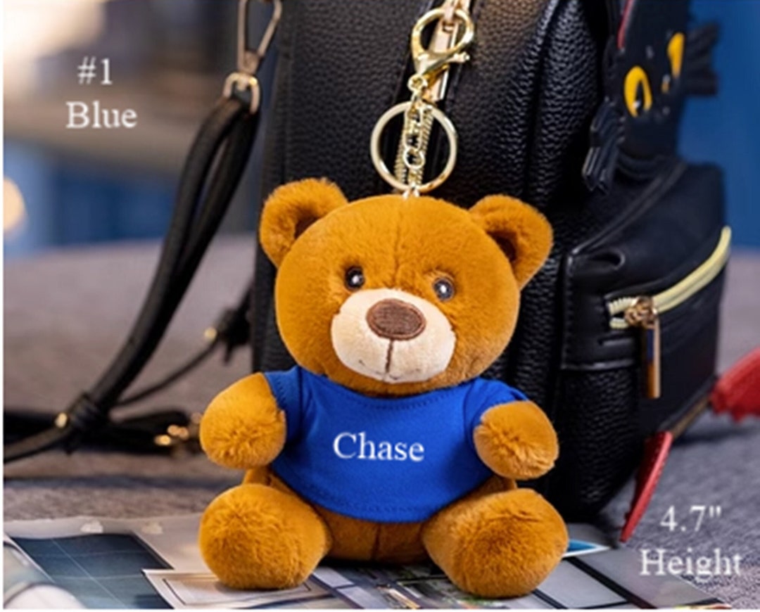 Custom Plush Teddy Bear Keychain Baby Shower Party Favors Etsy