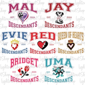 Villain Varsity Png BUNDLE, Villain Characters Png, Matching Shirt PNG, Family Vacation, Magical Trip, Wicked Vibes, Digital Download