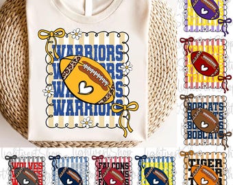 CUSTOM Coquette Mascot Team Digital File, Preppy School Spirit Png, Touchdown Season, Football Team Game Day Png,Sport Team Mascot Shirt Png