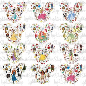 Bundle Mouse Princesses Png, Vintage Princess Png, Friendship, Family Trip Png, Magical Kingdom, Princess Vacation Png, Vacay Mode Png