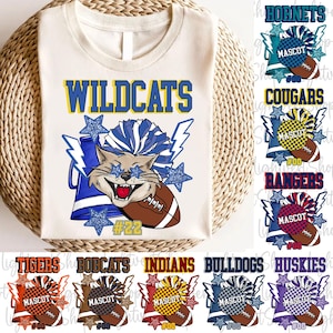 CUSTOM Mascot Digital File, Football Team Game Day, Sport Team, School Spirit, Customize School Football Team, Team Spirit, Digital Download