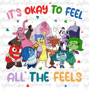 It's Okay To Feel All The Feels Png, Para BCBA ABA, Family Vacation Png, Cartoon Emotions Friends, Mental Health Png, Speech Therapy Png