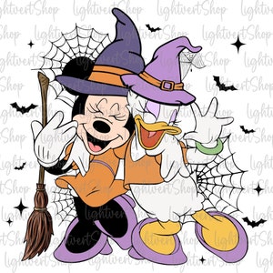 Mouse And Friend Halloween Png, Boo Png, Trick Or Treat, Halloween Bestie, Witch Halloween, Spooky Season, Halloween Png,Halloween Party Png