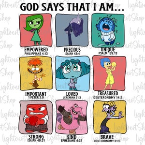 God Says That I Am Png, Mental Health Png, Speech Therapy Png, Cartoon Emotions Friends Clipart, Para BCBA ABA, Therapist Psychologist Png