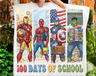 Desenho animado 100 Dias de Aula PNG, Feliz 100 Dias PNG, Escola Infantil PNG, Super-herói 100 Dias, 100 Dias de Aula para Meninos PNG, Presente para Professor e Aluno