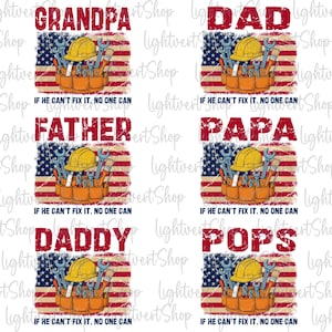 Papa Can Fix It Tool Box Png Bundle, Dzień Ojca Png, Fixer of Things Png, Papa Tools Png, Papa Png, Funny Papa Birthday Png, Plik Cyfrowy