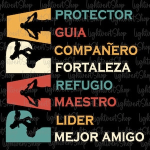 Dia Del Padre Svg, Mi Padre mi Maestro mi Mejor Amigo, Eres Mi Heroe Svg, Presente para o pai, Dia dos Pais Espanhol, Dia dos Pais Svg