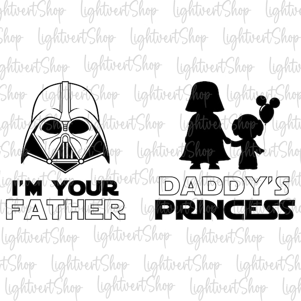 Bundle I'm Your Father Svg, Daddy's Princess Svg, Funny Dad Life Svg, Happy Father's Day, Humor Daddy Svg, Dad Jokes Svg, Father Gift