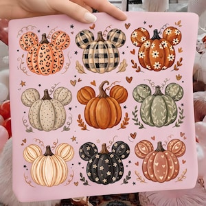 Fall Mouse Pumpkin Png, Preppy Brushstroke Pumpkin Patch Png, Trendy Fall Png, Boho Floral Fall Png,Autumn Png, Tis The Season, Hand-painted