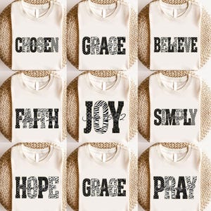 Leopard Bible Bundle Png, Grace Joy Pray Believe Design, Checkered Jesus Png, Jesus Christian Sublimation, Bible Verse Design Download
