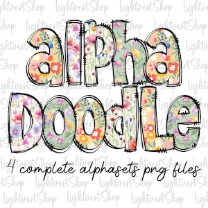 Alfabeto floral de verano, clipart del día de la madre, letra png de primavera, alfabeto de flores, png de flores kawaii, letras de lunares, diseño floral moderno