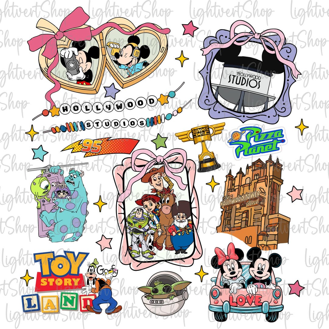 Cartoon Hollywood Tour Png, Park Them Vacation Sublimation, Retro Car ...