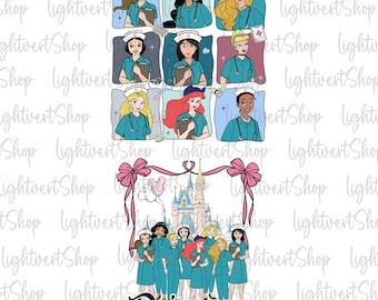 Princess Nurse Png Sublimation Design, Princess Nursing Png, Hospital Png, Nurse's Day 2025 Png, Nurse Graduation Png, Pediatric Nurse Gift