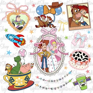 Watercolor Cowboy Png, Cartoon Toy Friends Kids Tee Png, Trendy Cartoon Magical Mirror Bow, Boy Girl Birthday Png, Cute Birthday Gift ideas