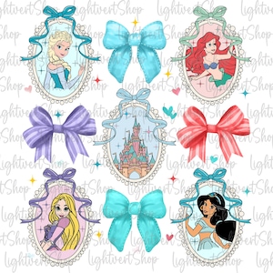 Princess Squad Coquette Mirror Bow Png, Best Friends Princess, Besties Png, Friendship, Princess Trip Princess Bow Png File For Sublimation